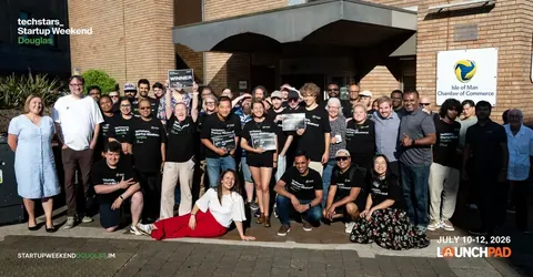 Participants of the first Techstars Startup Weekend Douglas outside the Launchpad